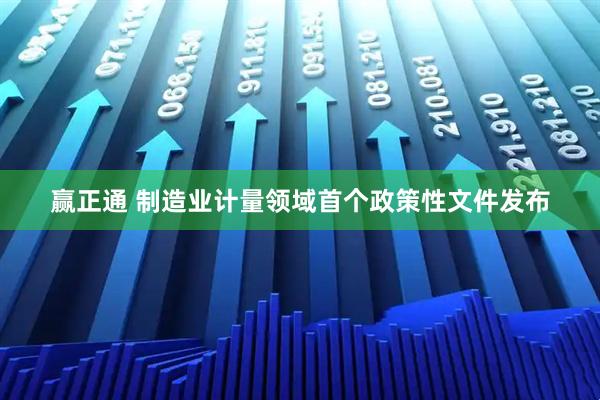 赢正通 制造业计量领域首个政策性文件发布
